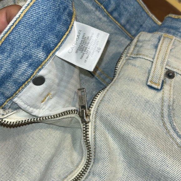 CARMAR distressed denim skirt🤩NWT - Picture 5 of 5